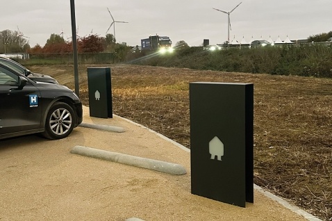 Zwarte Smappee EV Base toestellen bij Hectaar in Roeselare.